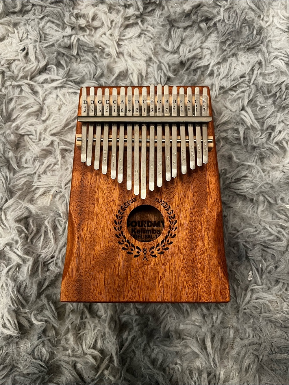 Kalimba Thumb Piano - Brown Wooden 17-Key Portable Instrument